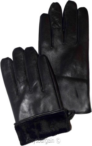 New Italian styled Men's leather dress gloves warm winter gloves Guantes de piel - Image 10