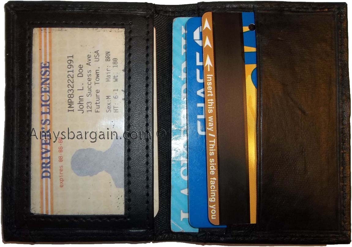 New Leather Business and Credit card case Card holder with 3 card slots/3 IDs NW - Image 3
