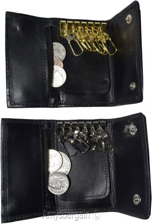 New Leather Key Chain; Zip Coin Case; Key Ring; key chain for men and women #56 - Image 4