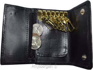 New Leather Key Chain; Zip Coin Case; Key Ring; key chain for men and women #56 - Image 7