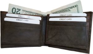 New Man's Bi fold Leather Wallet 12 Credit Cards 2 IDs 2 Sued lined Bill pockets - Image 7