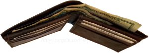 New Man's Bi fold Leather Wallet 12 Credit Cards 2 IDs 2 Sued lined Bill pockets - Image 9