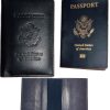 New USA Leather passport case wallet credit ATM card case ID holder Brand New