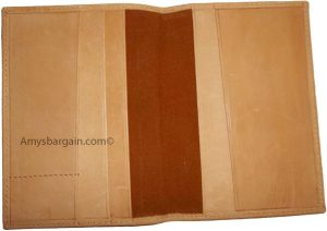 New USA Leather passport case wallet credit ATM card case Tan passport ID holder - Image 7