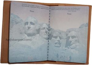 New USA Leather passport case wallet credit ATM card case Tan passport ID holder - Image 8