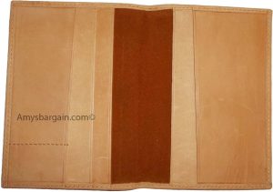 New USA Leather passport case wallet credit ATM card case Tan passport ID holder - Image 10