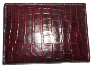 New brown crocodile printed leather passport case wallet credit ATM card case BN - Image 5