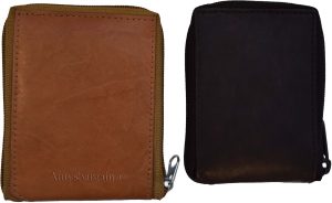 New men's Zip around leather wallet Men's billfold wallet new Brown/Tan bi fold. - Image 3