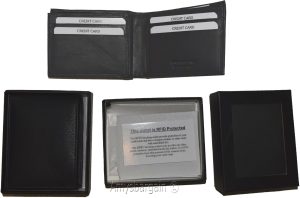 RFID Men's Leather wallet. Bifold genuine leather, 3 billfold. ID. BR New in Box - Image 9