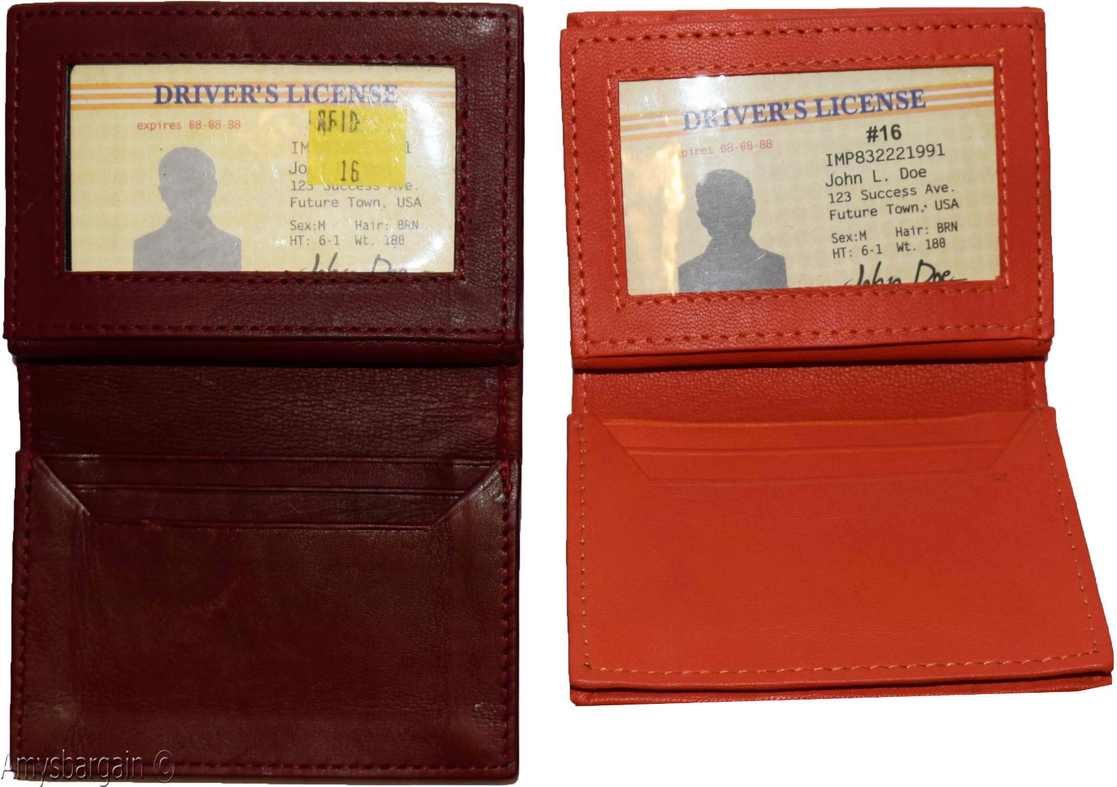 RFID card case leather business credit card id genuine leather 40 card holder - Image 12