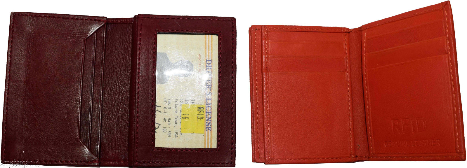 RFID card case leather business credit card id genuine leather 40 card holder - Image 4