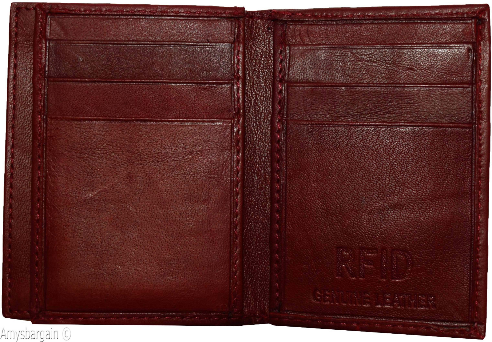 RFID card case leather business credit card id genuine leather 40 card holder - Image 7