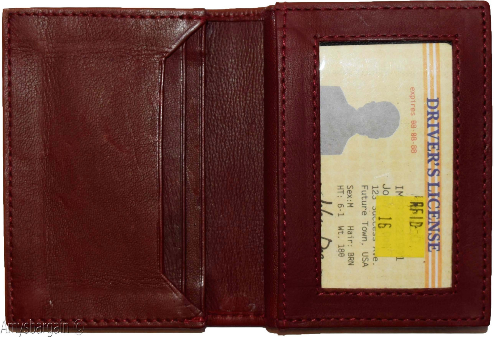 RFID card case leather business credit card id genuine leather 40 card holder - Image 8