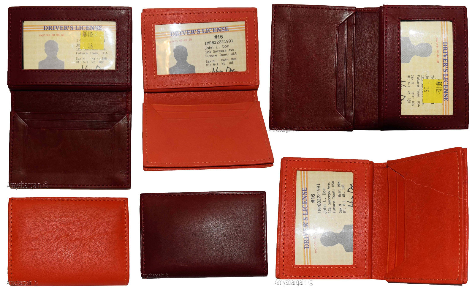 RFID card case leather business credit card id genuine leather 40 card holder