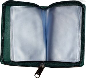 RFID zip around leather business card id credit card picture case 30 card slots. - Image 3