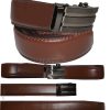 Real Leather Men’s Belt (L) Automatic lock. Dress & Casual belt. Fashion belt.
