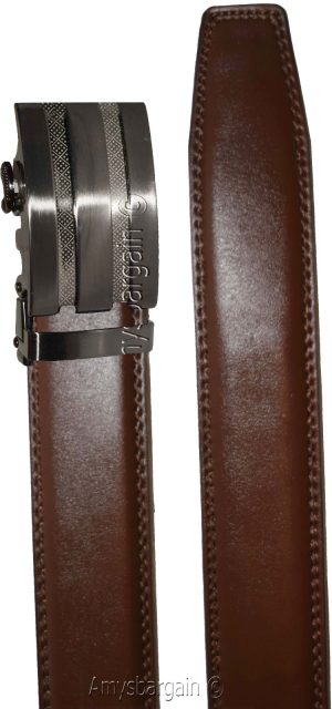 Real Leather Men’s Belt (L) Automatic lock. Dress & Casual belt. Fashion belt. - Image 4