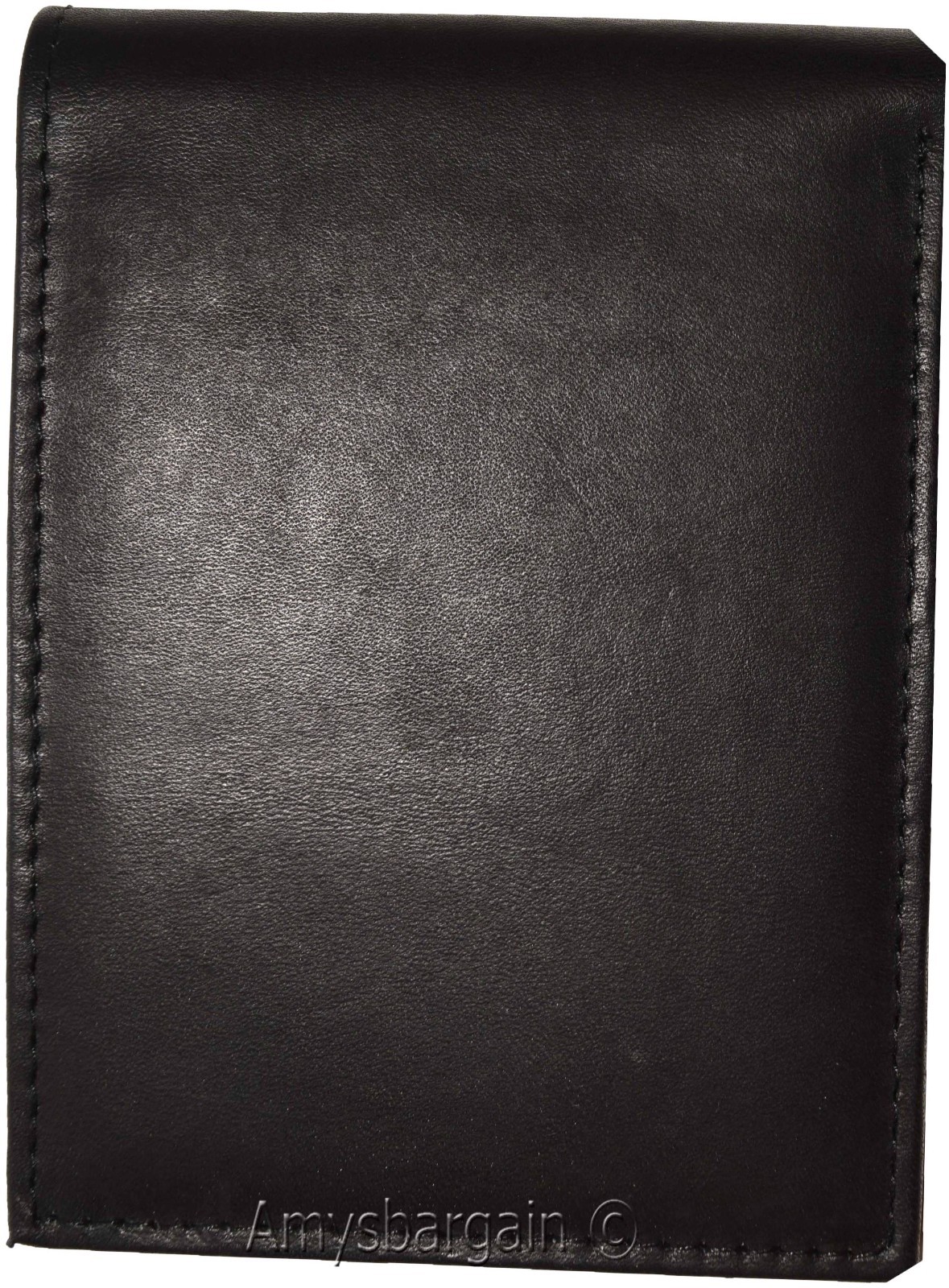 Thin Men's Black Bifold Wallet, Genuine Leather 6 Credit Card Billfold wallet BN - Image 7
