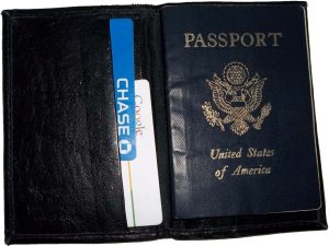 USA leather passport cover black unbranded new passport and credit card case - Image 11