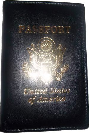 USA leather passport cover black unbranded new passport and credit card case - Image 3