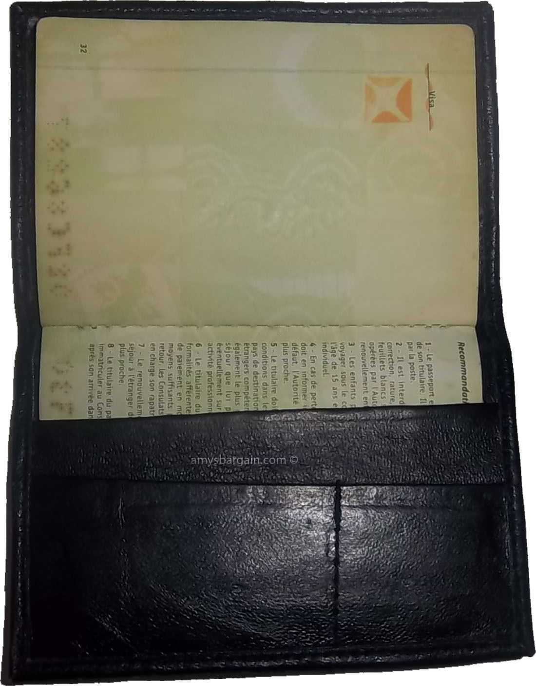 USA leather passport cover black unbranded new passport and credit card case - Image 8