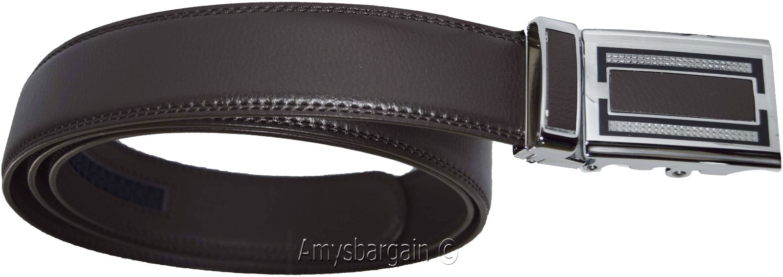 Men's Belt Up to 50” Leather Dress Belt Automtic Lock belt Quick lock belt New - Image 15