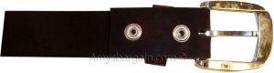 New Belt Strap Snap on Cowhide One Piece Leather Unisex Belt New Brown BNWT - Image 15