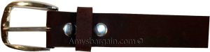 New Belt Strap Snap on Cowhide One Piece Leather Unisex Belt New Brown BNWT - Image 14