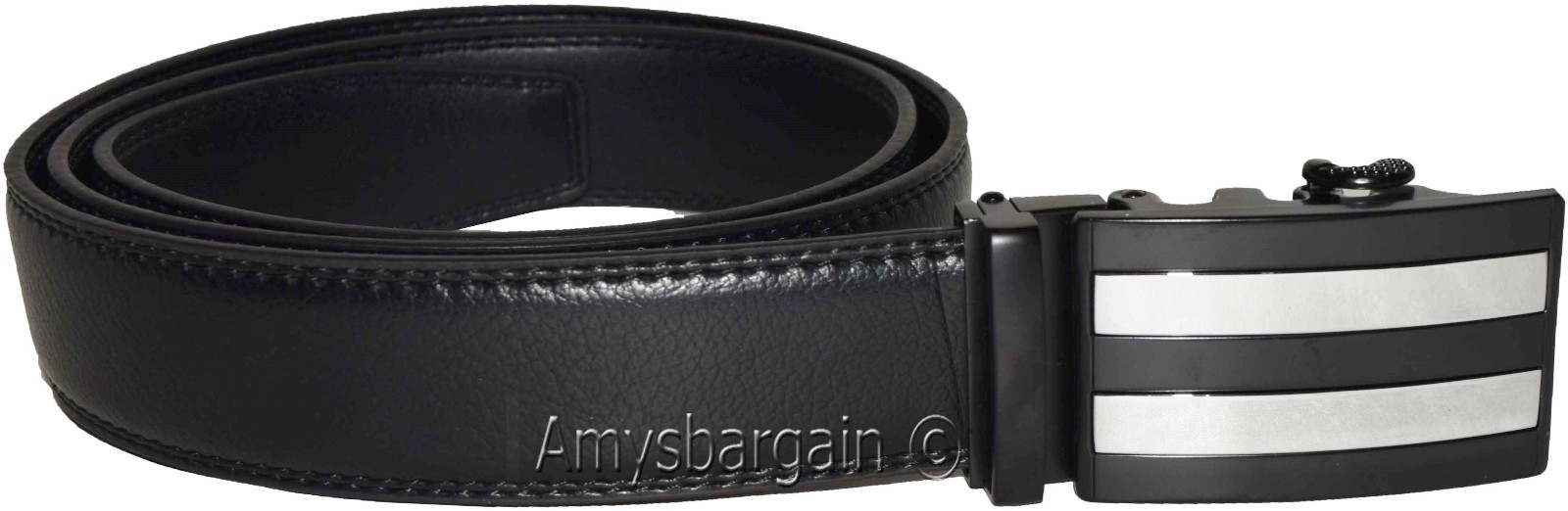 men's casual belt genuine leather dress auto lock men's black quick lock belt nw - Image 15