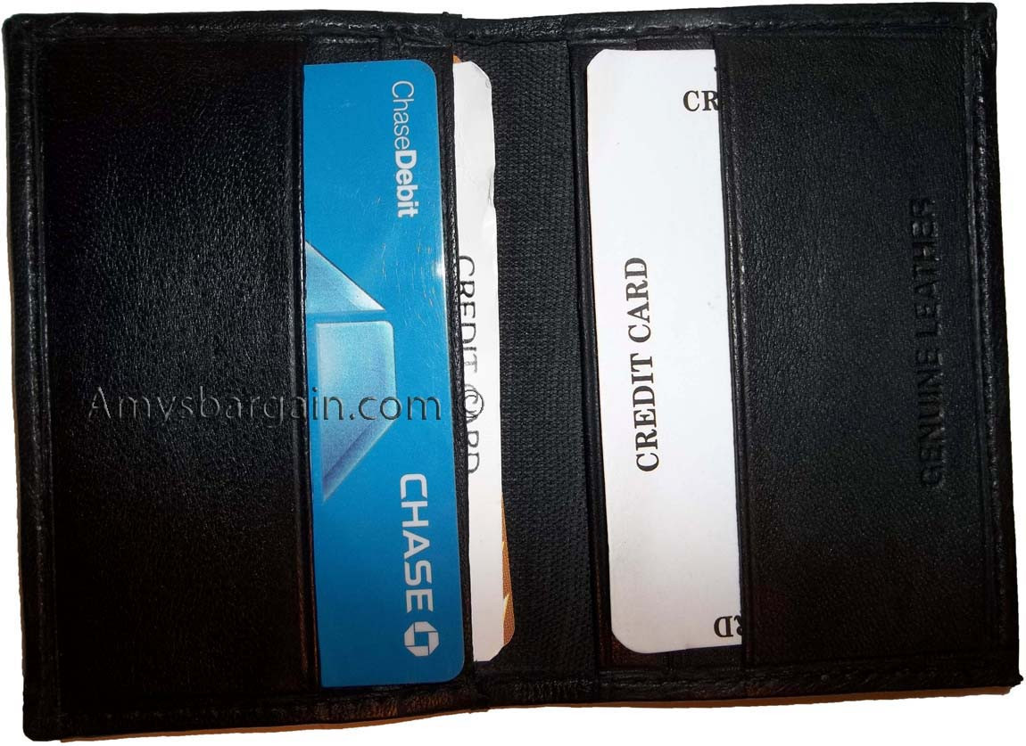 Woman and man's skinny leather business and credit card holder 7 card case bnwt - Image 6