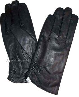 Women's Gloves Size small  Soft Leather Gloves Black dress Warm Winter Gloves