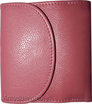 Women’s RFID pink wallet leather wallet Ladies Compact ID bills coin card case - Image 4