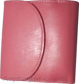 Women’s RFID pink wallet leather wallet Ladies Compact ID bills coin card case - Image 5