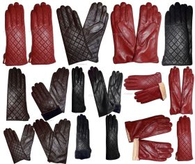 Women's gloves genuine lambskin leather sheepskin leather winter gloves br new