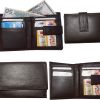 Women's leather wallet small compact wallet credit card ID bills coin case new