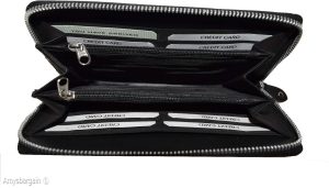 Women’s wallet. Zip around checkbook wallet Checkbook cover/case Leather wallet - Image 3