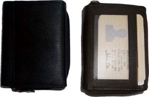 Women's wallet leather brown small billfold 6 card 2 IDs windows change purse BN - Image 3