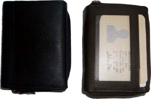 Women's wallet leather brown small billfold 6 card 2 IDs windows change purse BN - Image 6