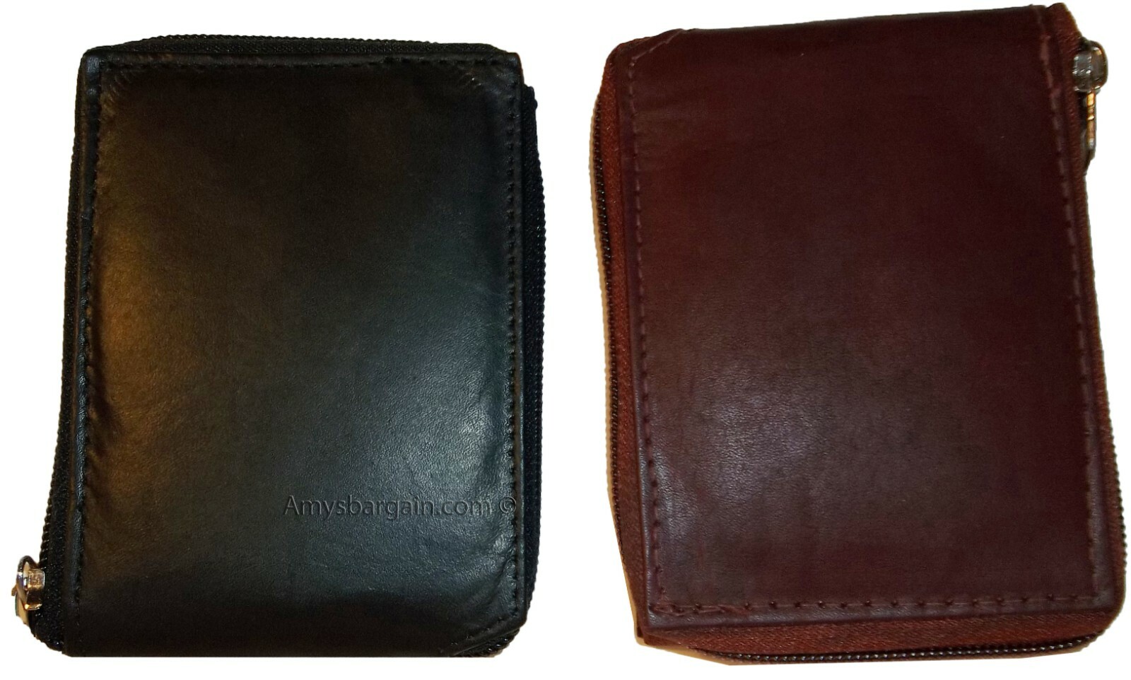 Zip around Man's Leather wallet 9 card, ID, 2 Billfolds wallet for men.New #86 - Image 9