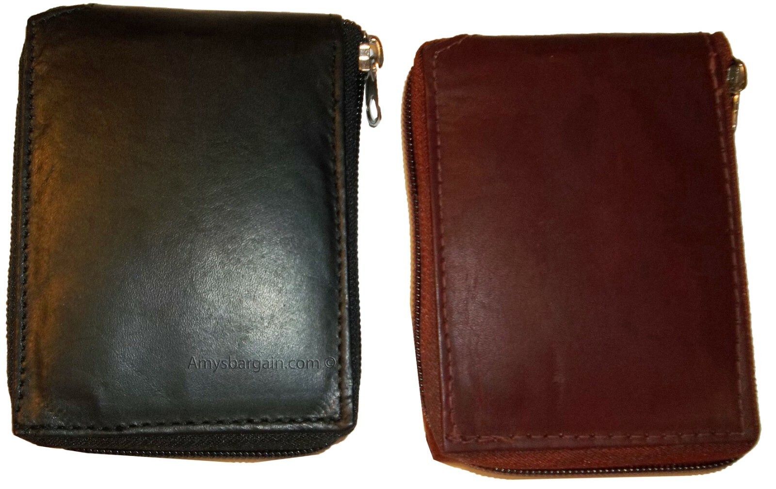 Zip around Man's Leather wallet 9 card, ID, 2 Billfolds wallet for men.New #86 - Image 10