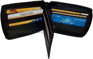 Zip around man's Leather Wallet 12 Credit Card Holder men's Bifold Wallet BNWT - Image 11