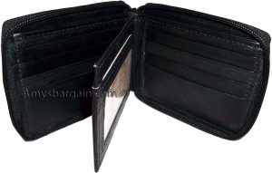 Zip around man's Leather Wallet 12 Credit Card Holder men's Bifold Wallet BNWT - Image 3