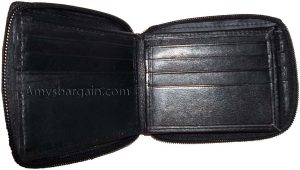 Zip around man's Leather Wallet 12 Credit Card Holder men's Bifold Wallet BNWT - Image 5