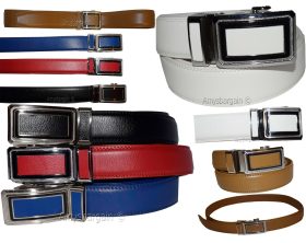 leather belt men's belt quick lock belt auto lock belt dress/casual belt to 50"