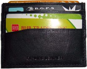leather business card 7 credit card black genuine leather id card holder id slot