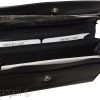 leather checkbook wallet compact wallet cards change bills black wallets bn.