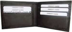 lot of 12 new men's soft leather brown billfold wallet 9 credit atm card 2 id bn - Image 10