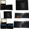 lot of 12 new woven printed leather man's bi fold wallet 6 cards id new wallet