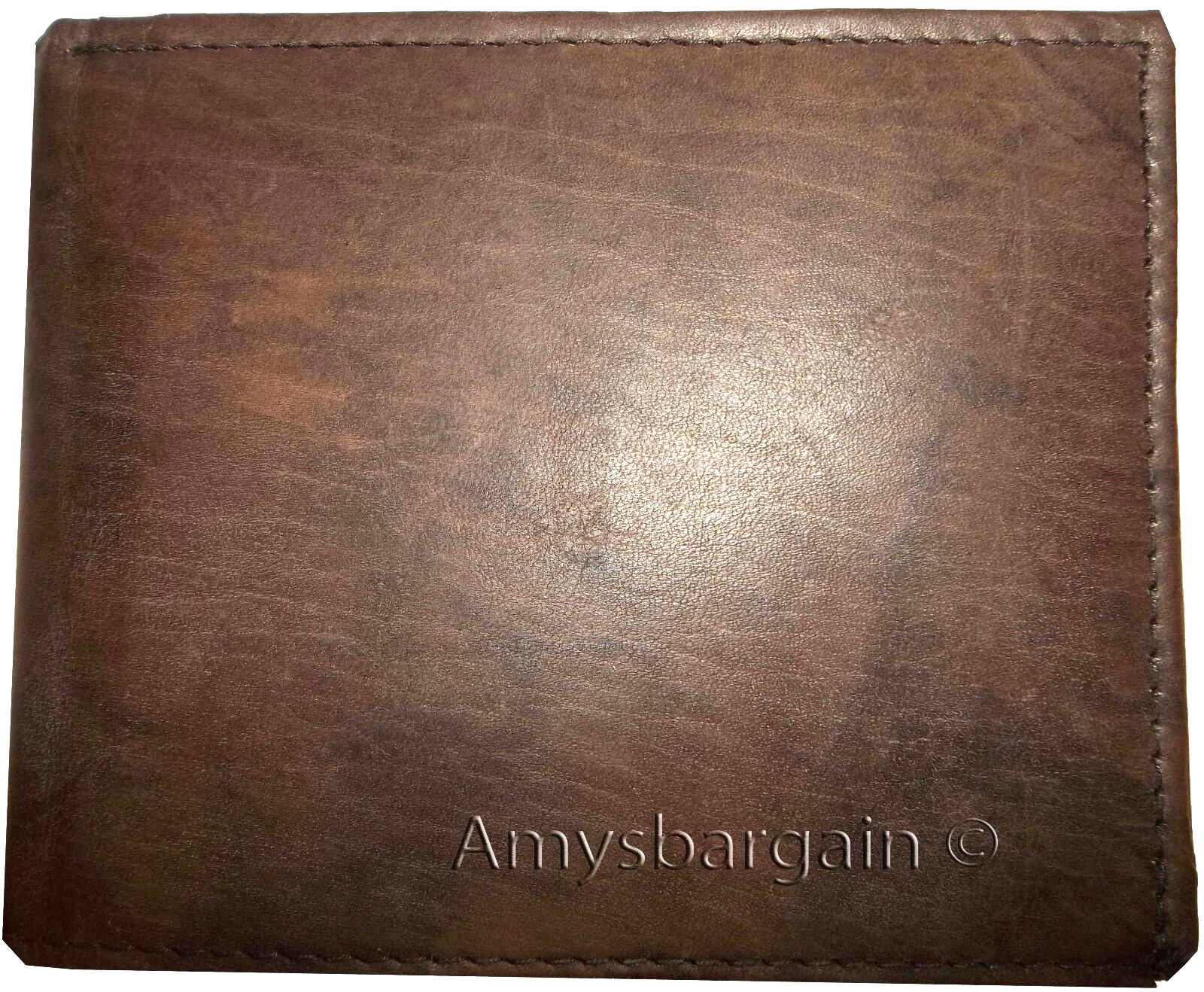 lot of 2 man's wallet bi fold leather wallet 12 credit cards 2 IDs suede lined - Image 6