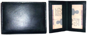 lot of 2 new slim leather credit card picture holder, 2 id windows new - Image 6
